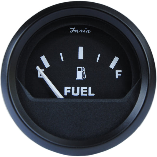 Faria Euro Black 2" Fuel Level Gauge - Metric (Pack of 2)