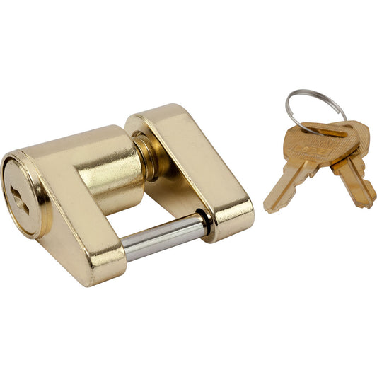 Sea-Dog Brass Plated Coupler Lock - 2 Piece (Pack of 6)