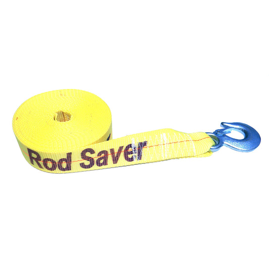 Rod Saver Heavy-Duty Winch Strap Replacement - Yellow - 2" x 20' (Pack of 2)