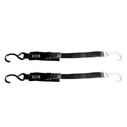 Rod Saver Stainless Steel Quick Release Transom Tie-Down - 1" x 4' - Pair (Pack of 2)