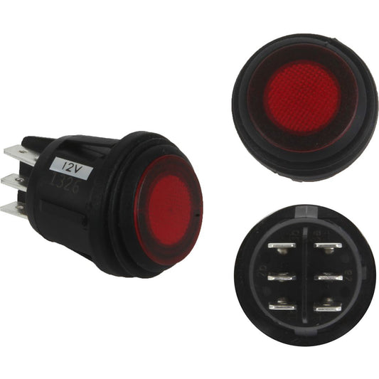 RIGID Industries 3 Position Rocker Switch - Red (Pack of 4)