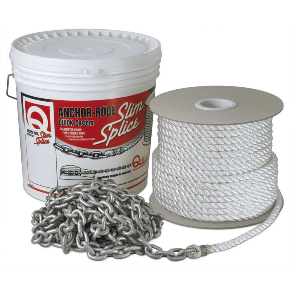 Quick Anchor Rode 25' - 8mm Chain - 200' - 9/16" 3 Plait Rope