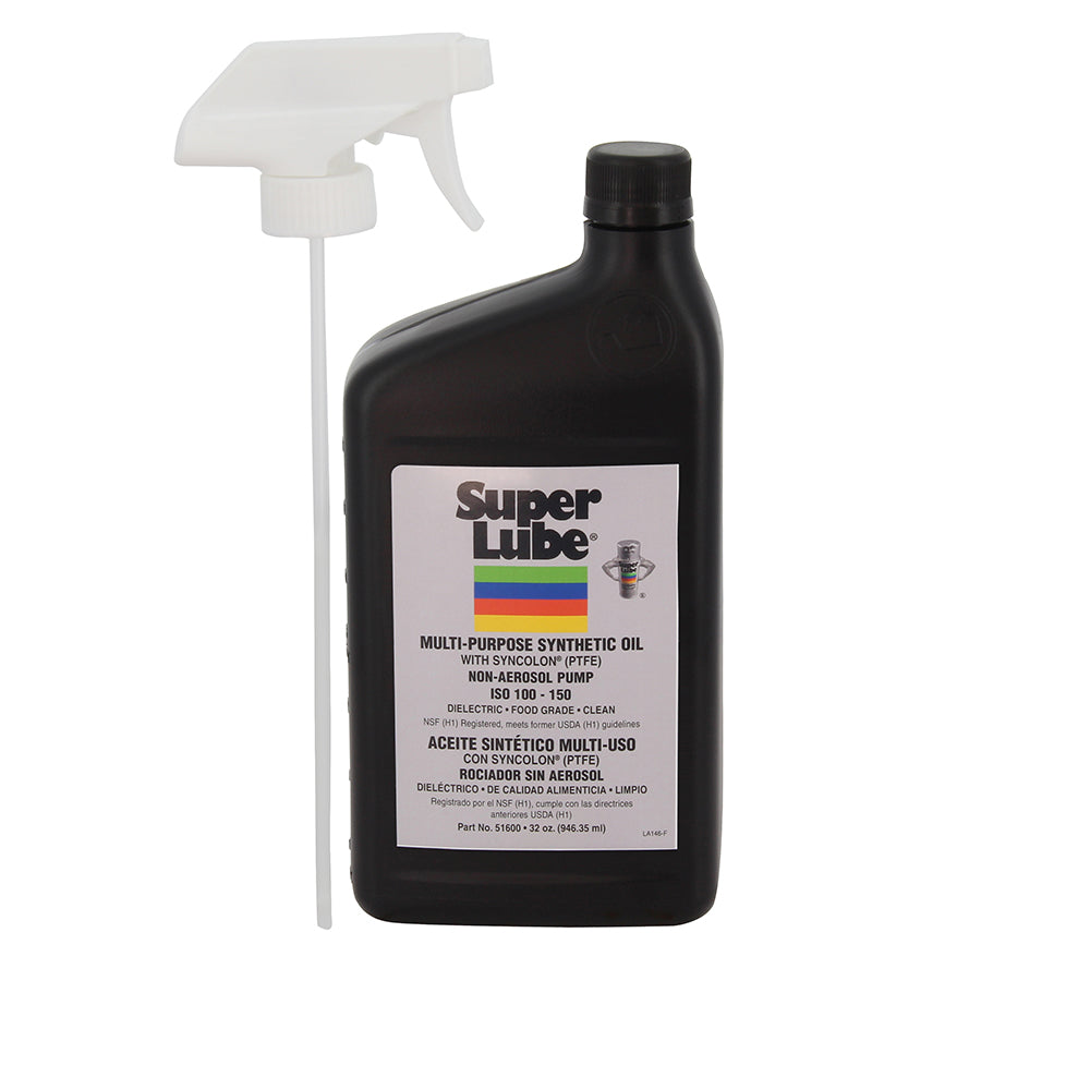 Super Lube Food Grade Synthetic Oil - 1qt Trigger Sprayer (Pack of 4)