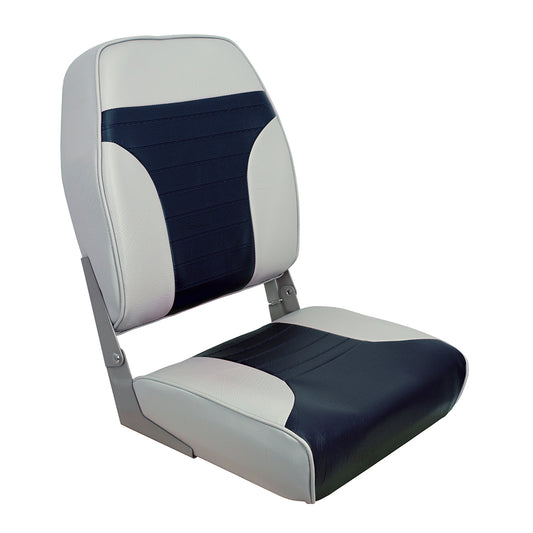 Springfield High Back Multi-Color Folding Seat - Blue/Grey
