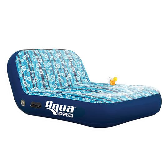 Aqua Leisure Ultra Cushioned Comfort Lounge Hawaiian Wave Print - 2-Person
