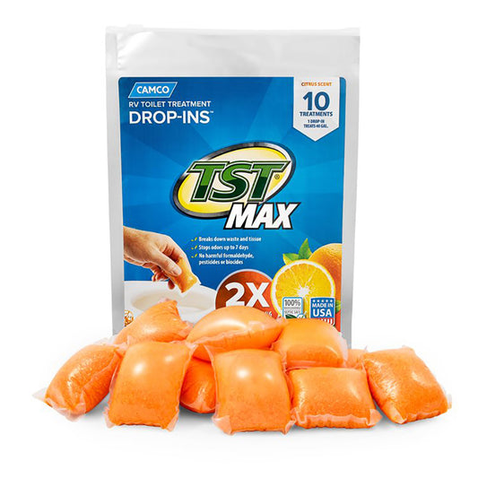 Camco TST MAX Orange RV Toilet Treatment Drop-Ins *10-Pack (Pack of 6)