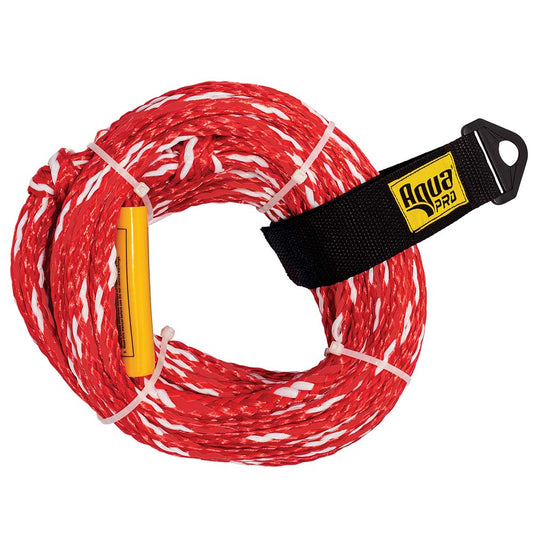 Aqua Leisure 2-Person Tow Rope - 2,375lbs Tensile - Non-Floating - Red (Pack of 4)