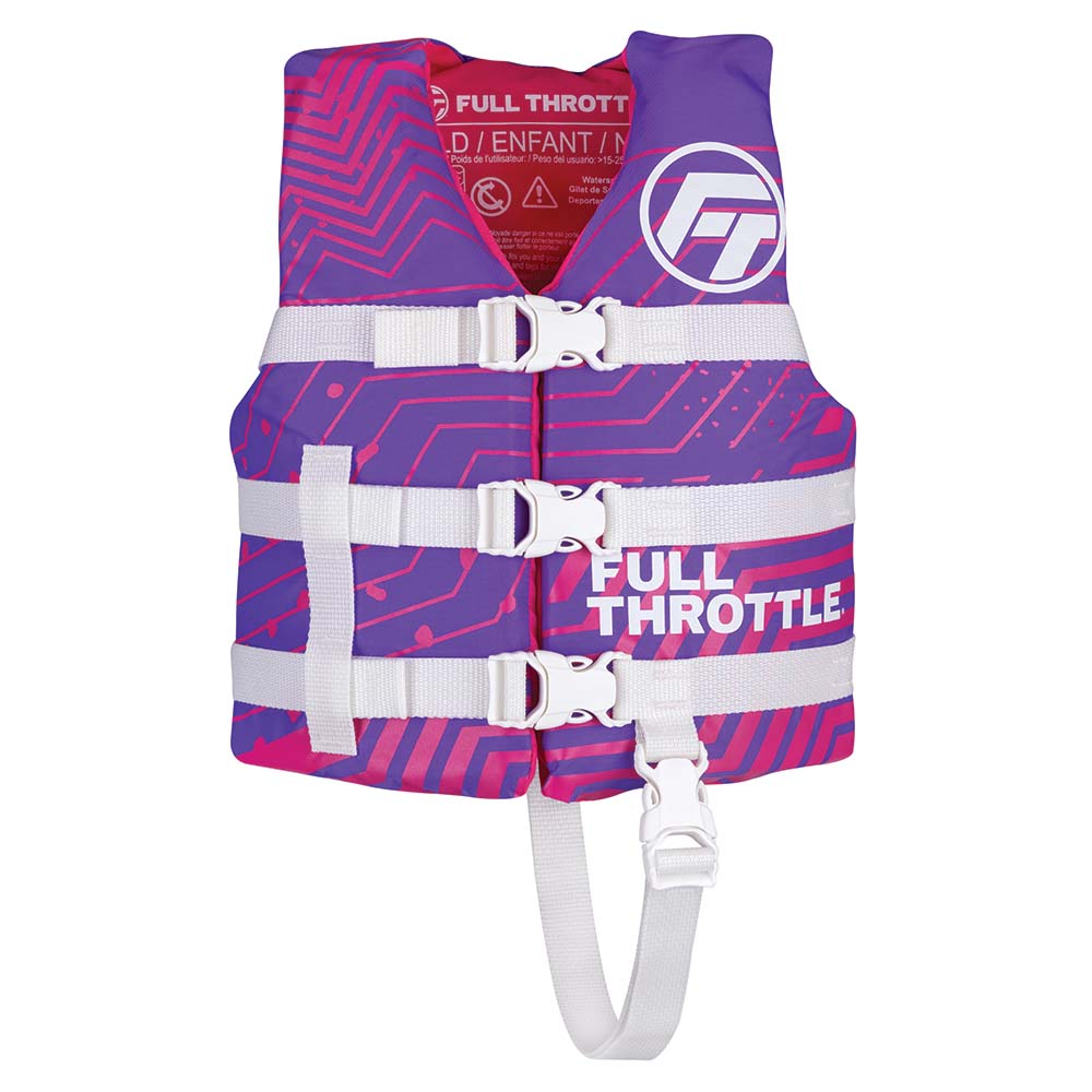Full Throttle Child Nylon Life Jacket - Purple (Pack of 2)
