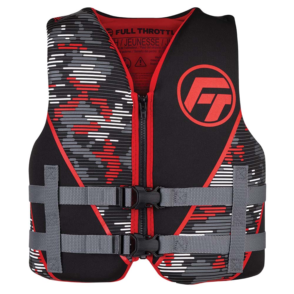 Full Throttle Youth Rapid-Dry Life Jacket - Red/Black (Pack of 2)