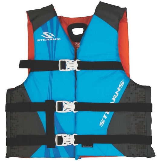 Stearns Antimicrobial Nylon Vest Life Jacket - 30-50lbs - Blue (Pack of 2)