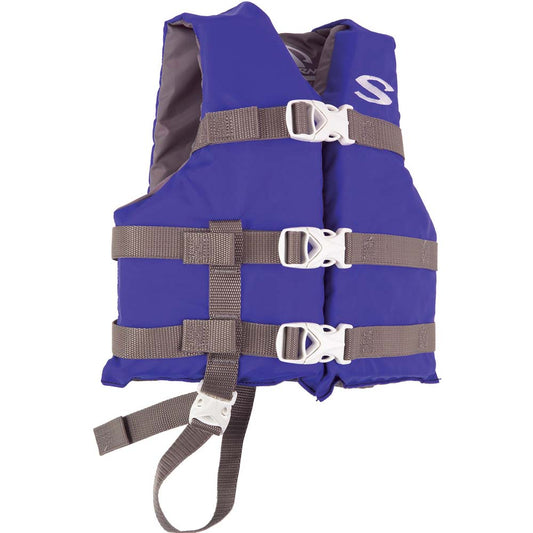 StearnsClassic Series Child Life Jacket - 30-50lbs - Blue/Grey (Pack of 4)