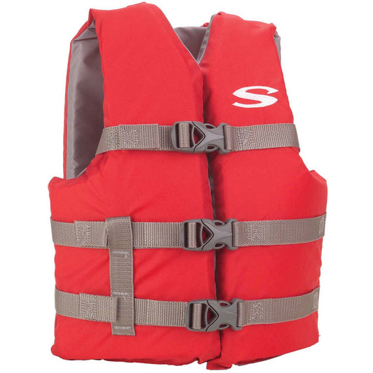 Stearns Youth Classic Vest Life Jacket - 50-90lbs - Red/Grey (Pack of 2)