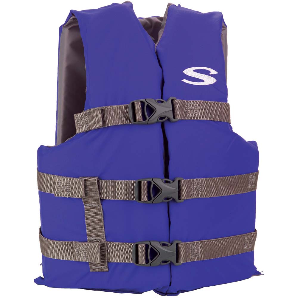 Stearns Youth Classic Vest Life Jacket - 50-90lbs - Blue/Grey (Pack of 2)