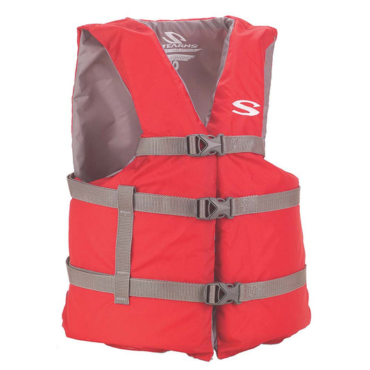 Stearns Classic Series Adult Universal Life Jacket - Red (Pack of 2)