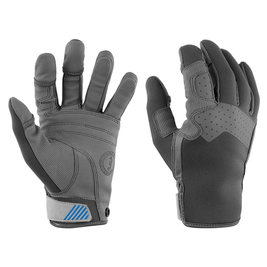 Mustang Traction Closed Finger Gloves - Grey/Blue - XL
