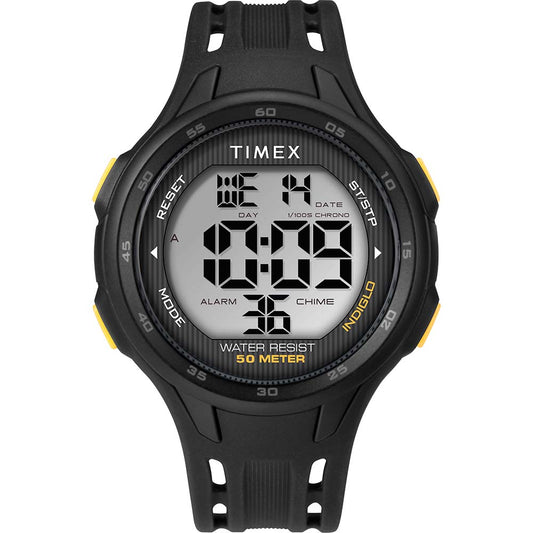Timex DGTL 45mm Men's Watch - Black/Yellow Case - Black Strap (Pack of 2)