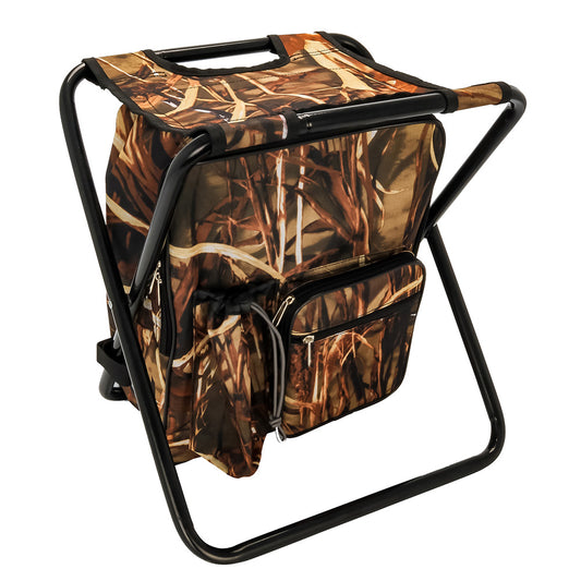 Camco Camping Stool Backpack Cooler - Camouflage (Pack of 2)