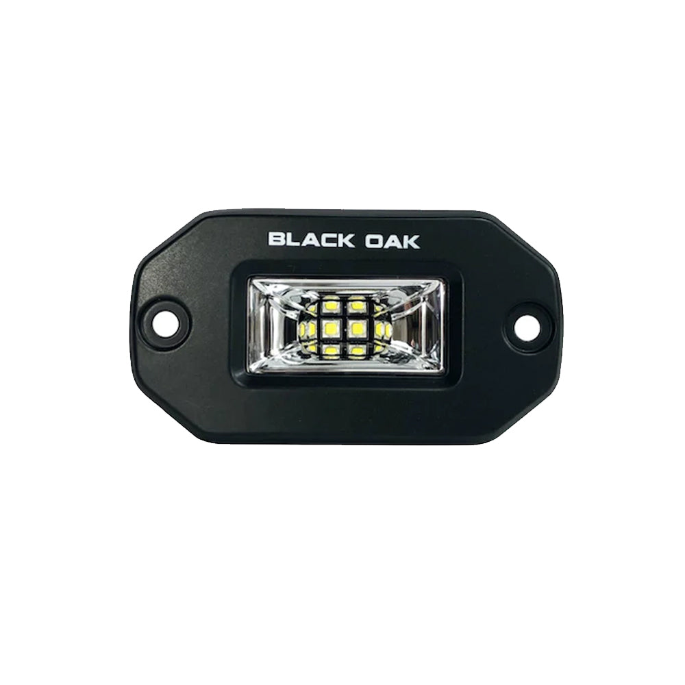 Black Oak 2" Marine Flush Mount Spreader Light - Black Housing - Pro Series 3.0