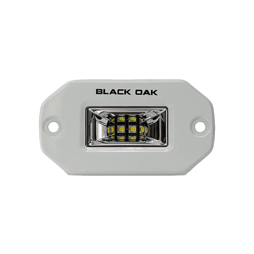 Black Oak 2" Marine Flush Mount Spreader Light - White Housing - Pro Series 3.0