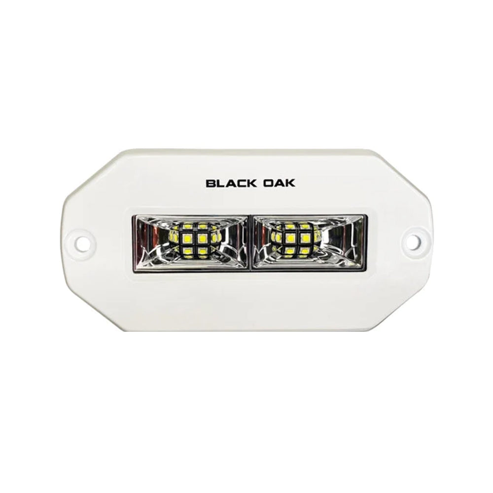 Black Oak 4" Marine Flush Mount Spreader Light - White Housing - Pro Series 3.0