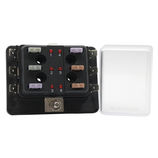 Cole Hersee Standard 6 MINI Series Fuse Block w/LED Indicators (Pack of 4)