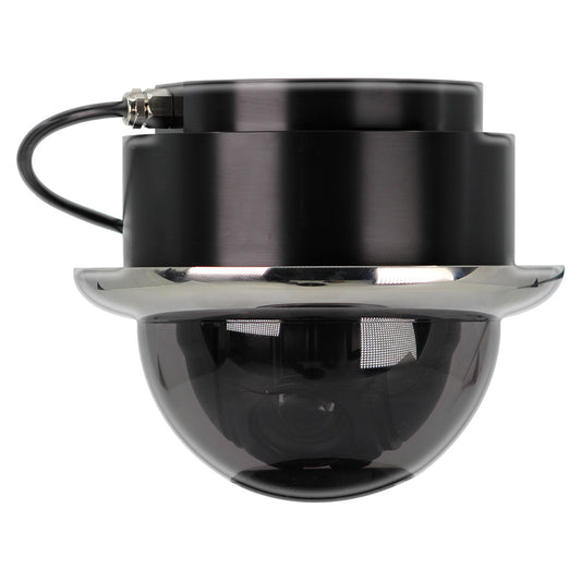 Iris Miniature Marine PTZ Dome Camera - Stainless Bezel - Hi-Def Ethernet IP - 10x Digital Zoom - 4 in 1 Video Format