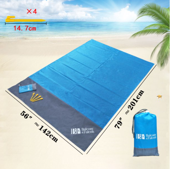 Sand Free Beach Blanket, Outdoor Waterproof Picnic Blanket, 79 X 55in