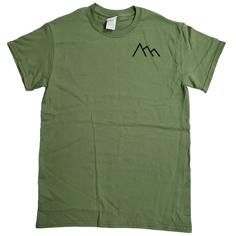 Night Mountain Tree Hiking Camping Ul Cotton T-Shirt (Black Design)