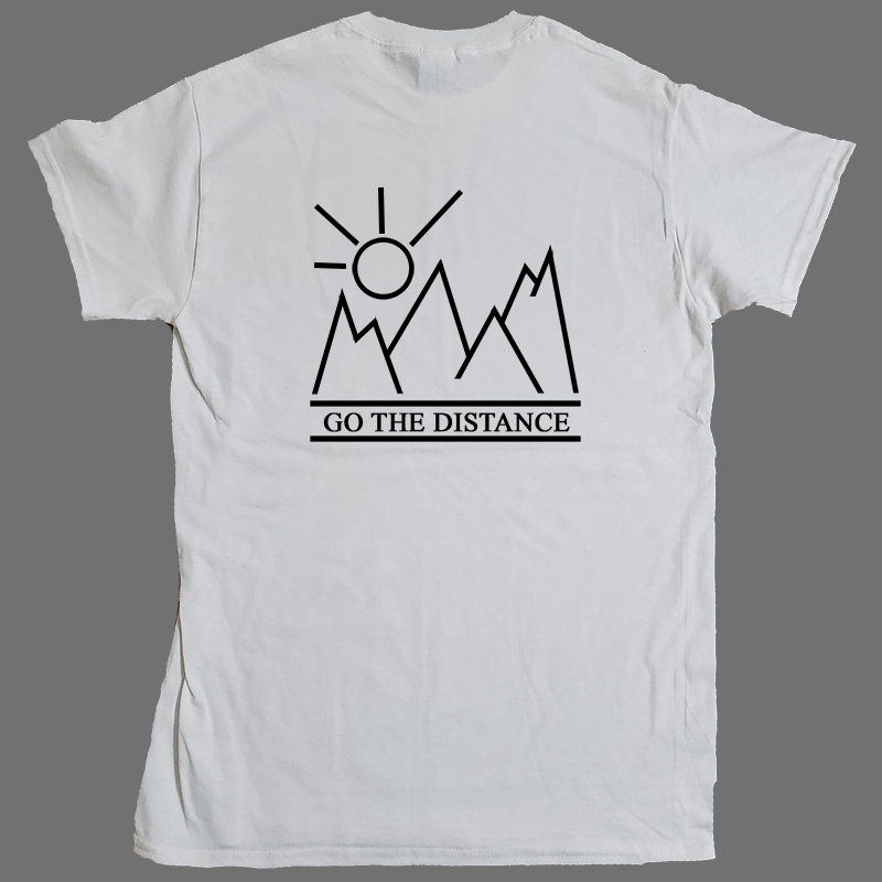 Sunny Mountain Hiking Camping Ul Cotton T-Shirt (Black Design)