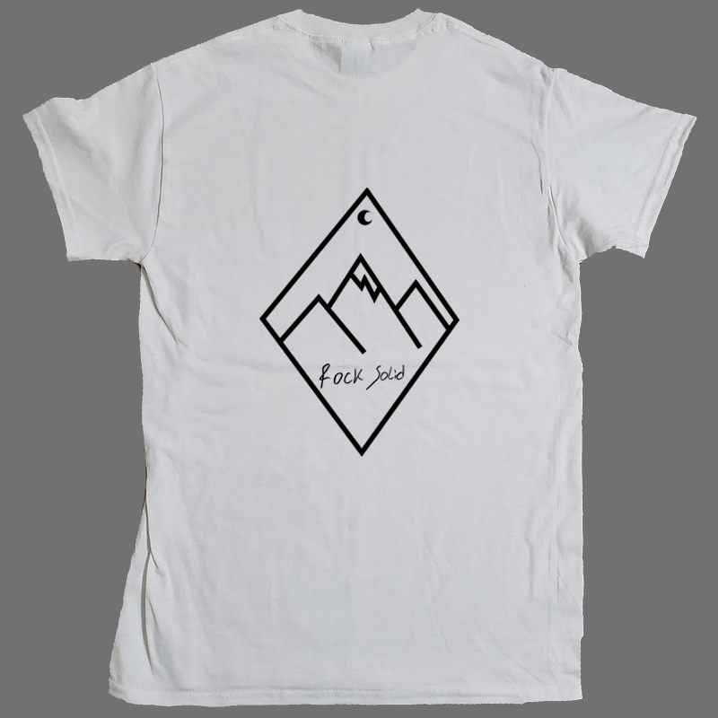 Diamond Mountain Hiking Camping Ul Cotton T-Shirt (Black Design)