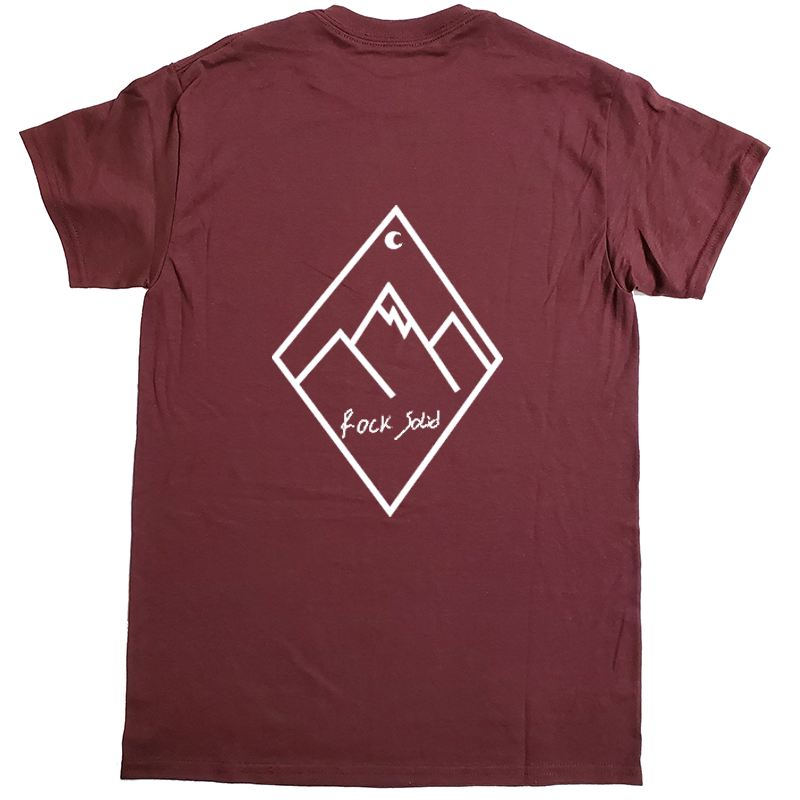 Diamond Mountain Hiking Camping Dry-Blend T-Shirt (White Design)