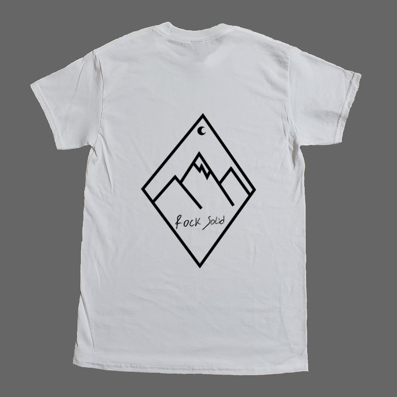 Diamond Mountain Hiking Camping Dry-Blend T-Shirt (Black Design)