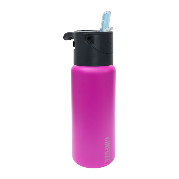 Infuze - 32oz Neon Pink Vessel Water Bottle with Flavor Lid