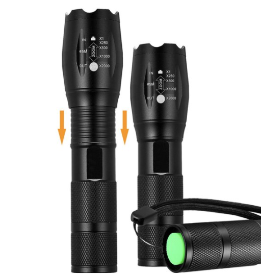 Tactical Flashlight, LED 18000 Lumens Bright Zoomable Flashlight