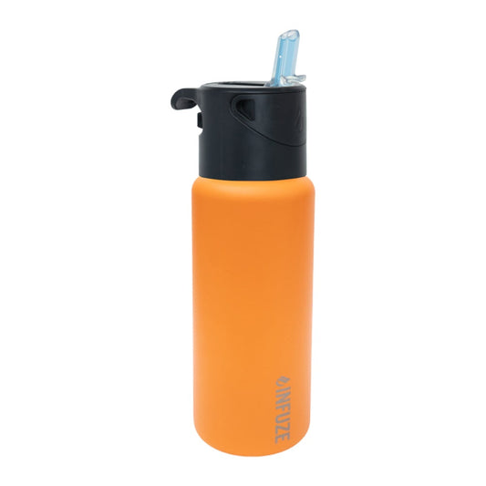 Infuze - 32oz Peach Vessel Water Bottle with Flavor Lid