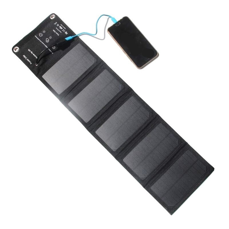 USB 10W 5V 2A USB Solar Panel Charger - Folding Waterproof Portable Outdoor Camping
