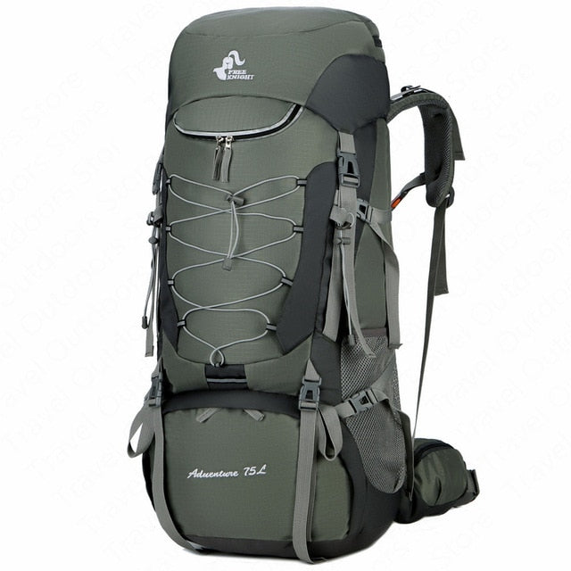 75L Big Capacity Nylon Waterproof Hiking Backpack